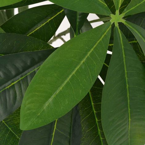 vidaXL Árbol de la fortuna artificial con macetero 85 cm verde (1/2)