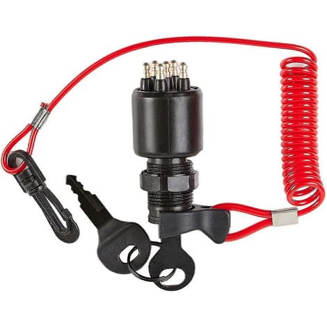 Ensemble de verrouillage de sécurité pour clé de contacteur d'allumage pour moteurs OMC Johnson Evinrude (à partir de 1996) 5005801 pour Evinr (1/5)