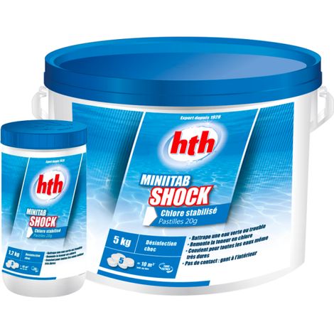 Chlore choc hth® MINITAB Shock 20g - 5 kg