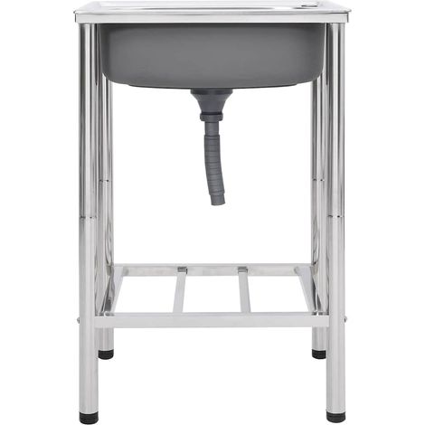 Maison Exclusive - Lavello da Campeggio con Vasca Singola in Acciaio Inox (1/5)
