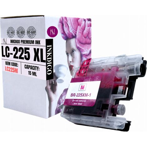 Inchiostro Inkdigo LC225XLM compatibile con Brother DCP-J4120DW MFC-J4420DW, certificato TÜV. (1/5)