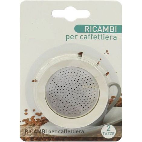 TrAdE Shop Traesio - Set Ricambi Guarnizione Gomma Filtro Per Caffettiera Moka Caffè 2 Tazze 53325 -