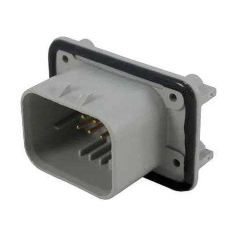 Connettore AmpSeal femmina 14 vie grigio da circuito stampato 90° con pin dorato