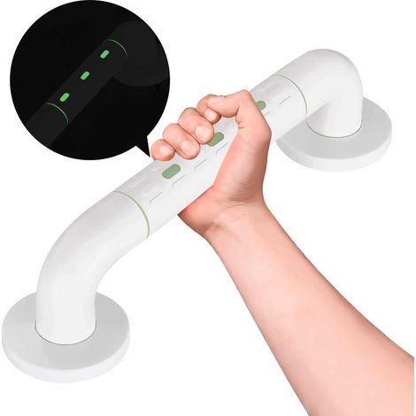 Barre D'Appui Avec Fluorescence 30cm, SéCurité AntidéRapantes Barres D'Appui De Salle De Bain, Barre D'Appui WC (1/5)