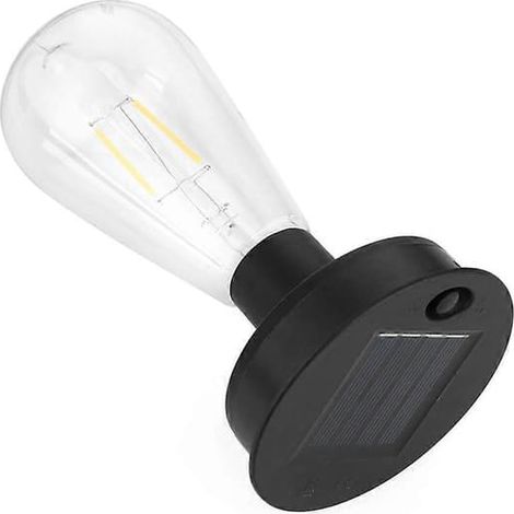 Lampe solaire LED à filament de tungstène 2800K pour éclairage de jardin. 7 cm/8.5 cm. pour clôture extérieure. décorative. 8 cm (1/4)