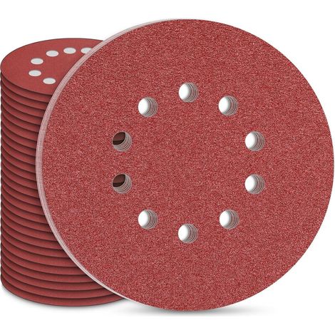 Schleifpapier 225mm Klett 30 Stück K&xF6rnung P80 10 Loch (1/5)
