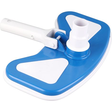 Brosse de tête d'aspirateur incurvée bleue et blanche de 30 cm (12 pouces) pour piscine (1/5)