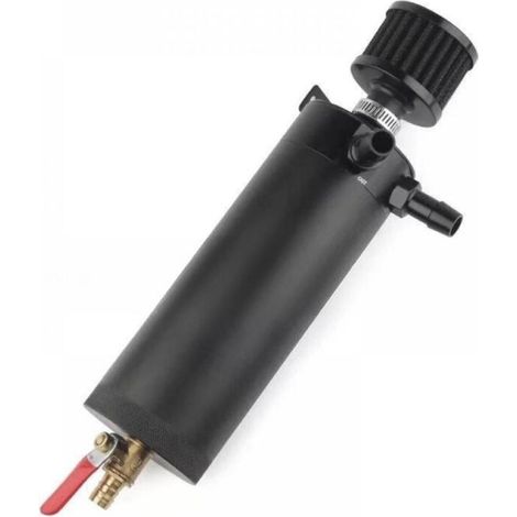 Serbatoio universale a 2 porte per separatore olio/aria, separatore olio motore/aria con filtro aria, conversione automobilistica (1/4)