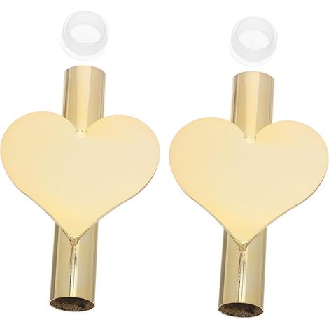 Vases muraux en fer forme de cœur, 2 unités dorées autocollantes, parfaits (1/5)