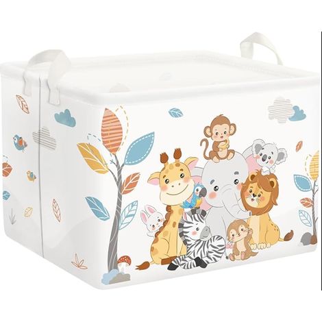 Panier Rangement Bébé Jouets Corbeille Linge Animaux Boite Rangement Jouets Panier Linge Pliable Cube Rangement Tissu Panier Jouet Enfant Bac Linge Sale Impermeable (1/5)