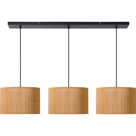 Lampada a sospensione rattan MAGIUS 3xE27 scandinava Lucide (1/5)