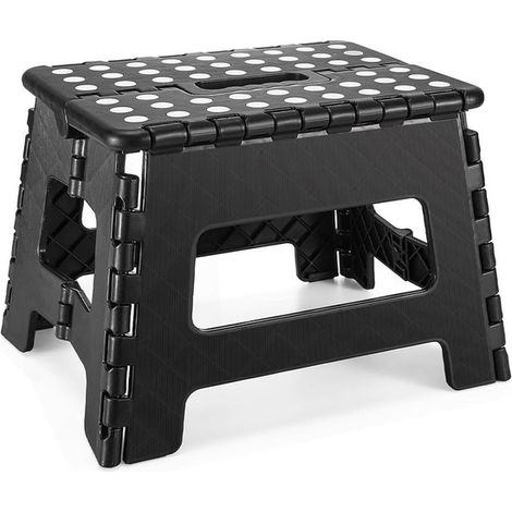 Tritthocker Klappbar 27 cm Zusammenklappbar Mit rutschfester Oberfläche und Tragegriff Stabiler Klapphocker für Küche, Bad und Kinder Leicht und (1/5)