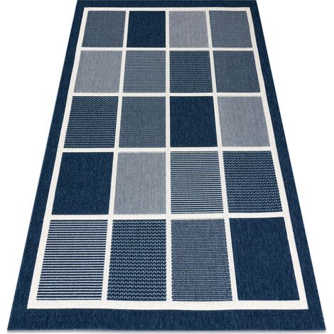 Tappeto SPRING 20426994 piazza telaio di corda, ad anello - blu blue 80x150 cm