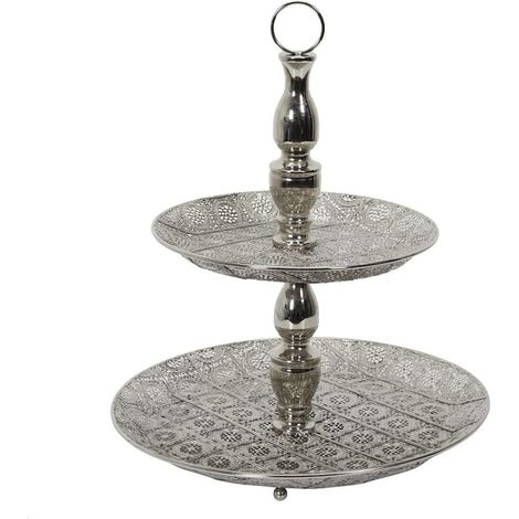 Plateau Décoratif Double Ø49cm en Métal (1/5)