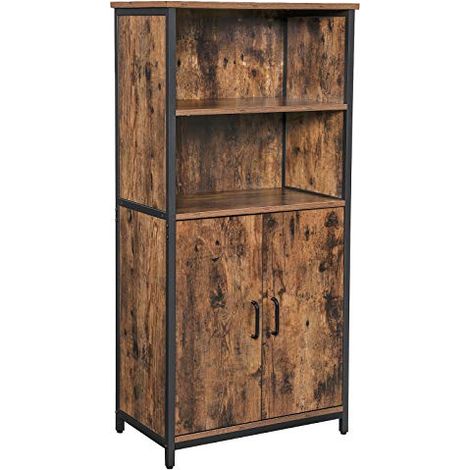 Vasagle Buffet rustique industriel marron avec vitrine (1/5)