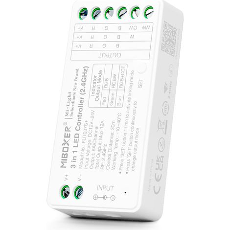 Controller striscia LED 3 in 1 RGB - RGBW - RGB+CCT - 12/24V DC