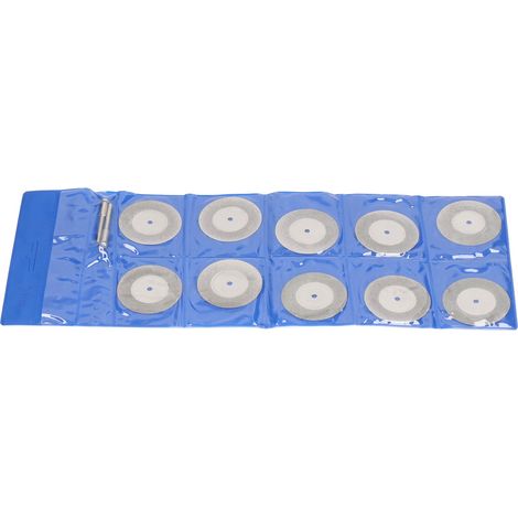 Lot de 10 disques de coupe diamantés fins avec tige, meule ronde de ponçage pour bois, métal et pierre, 40 mm / 1,6 po (1/5)
