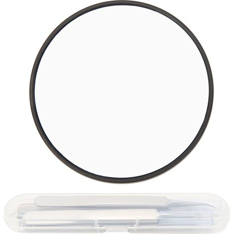 Kit d'aiguilles anti-acné avec miroir : Miroir de maquillage transparent à ventouse, miroir grossissant à ventouse x15, miroir auxiliaire pour extraire les points noirs (1/5)