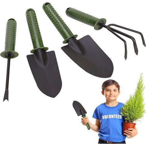 4 pcs Set Mini Gardening Tools Shovel Spade Succulents in Flowerpot Claw Garden Tools with Handles,Bonsai Tools,Mini Gardening Tools,Gardening Tool Set (1/5)
