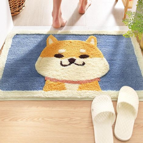 Tapis Doux pour Animaux Tapis de Salle de Bain antidérapant Tapis de Porte de Sol Barrière de saleté Grenouille de Sol Cochon Canard Coussin de Porte Tapis 40cmx60cm-Fei Yu