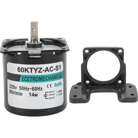 14W 2-Wege-Wechselstrom-Synchronmotor mit hochdrehmomentfester Permanentmagnet-Mittelwellenlagerung XD60KTYZ (80 U/min AC220V) (1/5)