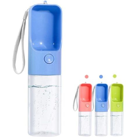 Borraccia per animali domestici, borraccia da viaggio portatile per animali, dispenser d'acqua, realizzata con materiali per uso alimentare (blu) (1/4)
