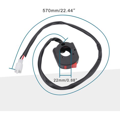 GOOFIT Apollo single engine kill switch, 450mm wire length 7/8" motorcycle switch controller (1/4)