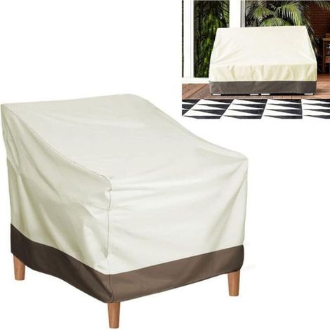 Housse de Chaise - Tissu Oxford 210D Imperméable - Pour Chaise de Patio Extérieur - 65×83×86 cm - 1 Pièce (1/4)