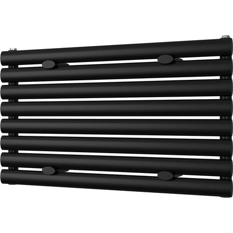 Omeara Axis - Black Horizontal Radiator H464mm x W800mm Single Panel (1/3)