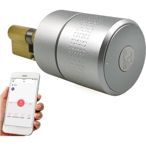 Serrure de Porte Intelligente Big Motor Force Tuya Bluetooth Serrure Cylindre Maison D'empreintes Digitales Smart Door Lock Bouton Poignée (Color : Kit 2, Size : L) (1/5)