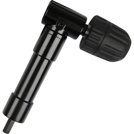 Mandrin à Angle Droit 90° Auto-Serrant, Mandrin Coude de Perceuse à Dégagement Rapide Embout Visseuse Renvoi d'angle Adaptateur de Foret de Mandrin Renvoi d'angle Droit pour Perceuse (1/5)