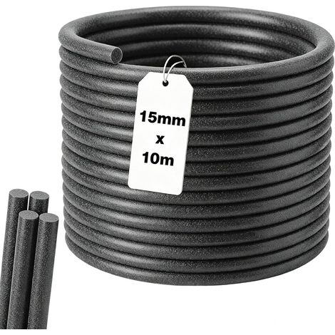 10m Fond de Joint Rond Ø 15mm PE Joint Mousse Rond Cordon Imperméable Anti-moisissure Accessoire Indispensable pour Porte Fenêtre Terrasse et Baignoire (1/5)