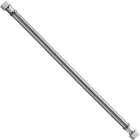 Attacco flessibile DN10 treccia acciaio inox AISI 304, femmina/femmina - Misura 3/8" x 3/8" L.25 cm 0093FF33025 (1/2)