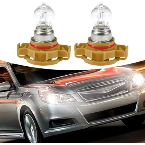 Lot de 2 ampoules halogènes antibrouillard PSX24W, 3200-3500K, verre de quartz transparent, dissipation thermique résistante aux UV, pour clignotants et feux stop de voiture (1/5)