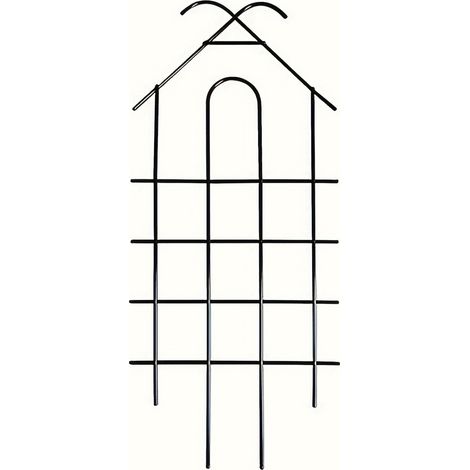 Supporto per piante rampicanti in metallo nero - 20 x 50 cm, accessorio da giardinaggio, supporto per piante rampicanti, supporto per vaso di fiori (1/5)