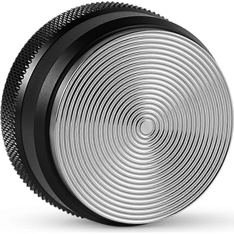 58,35 mm Kaffeetamper, einstellbare Tiefe, Gewindebasis aus Edelstahl SUS 304, Gehäuse aus Aluminiumlegierung, Walnussholz