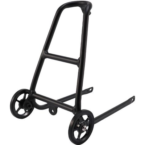 Porte-bagages arrière en alliage d'aluminium type Q pour Brompton avec roulettes Easy Wheels, support de vélo et porte-bagages. Accessoires pour vélo. (1/5)