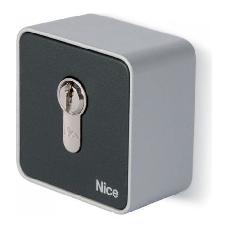 Nice – Sélecteur à clé avec cylindre européen pour motorisation de portail – Version anti-effraction – Coque métallique – Contacts protégés – EKSEU (1/2)