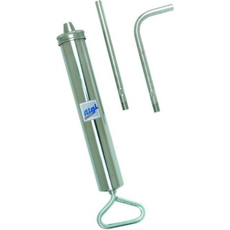 Algi – Seringue professionnelle 500ml en acier nickelé – Aspirante et refoulante pour huile haute viscosité – 2 becs inclus