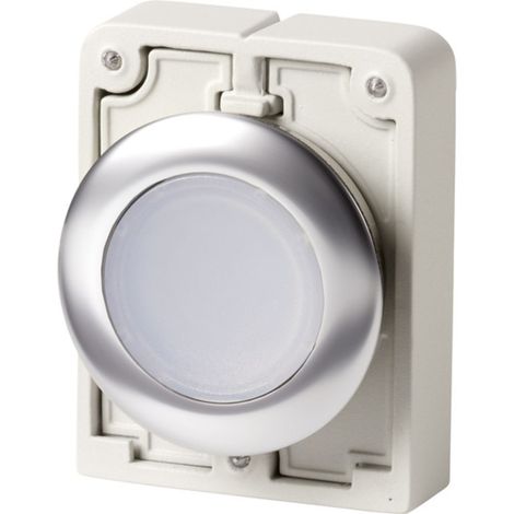 Eaton 182925 M30C-FDL-W Drucktaster flach, rund, verchromt  Weiß   1 St.