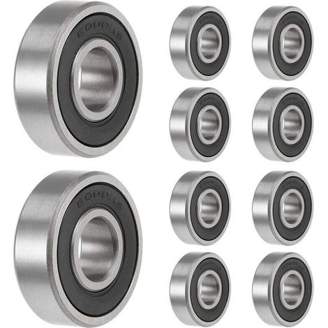 GDHZS- 10 pcs 6000 2RS Roulements à Billes de Cannelure Profonde Scellé par Caoutchouc 10x26x8mm Roulement à billes à Gorge Profonde 6000 2RS (1/4)