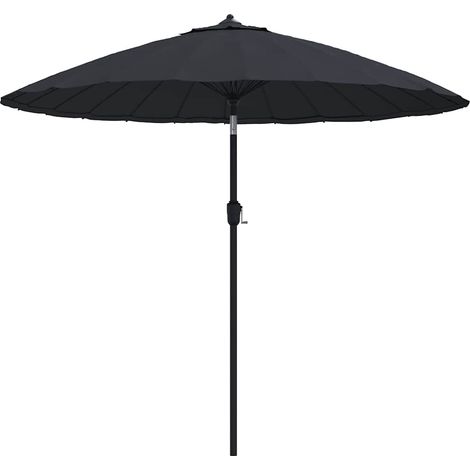 Garden Parasol with Aluminium Pole 270 cm Black vidaXL