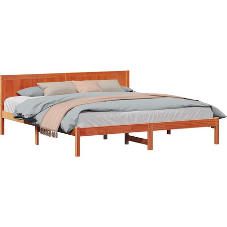 Maison Exclusive - Bettgestell Braun 180 x 200 cm Massivholz Kief