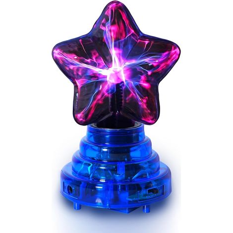 GOECO Luce della Palla di Plasma, Giocattoli Regalo Palla Magica Sensibile al Tocco in Cristallo Sfera da 4 Pollici, Forma del Pentagramma, Lampada al Plasma Sensibile al Tocco per Regali di Natale e (1/5)