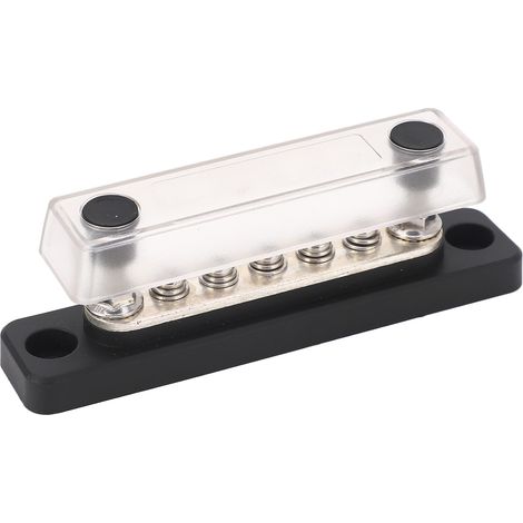 Barre de distribution électrique 5 postes, module robuste 2 M5, bloc de jonction 100A 48VDC pour camping-car, répartiteur de puissance haute performance (1/5)
