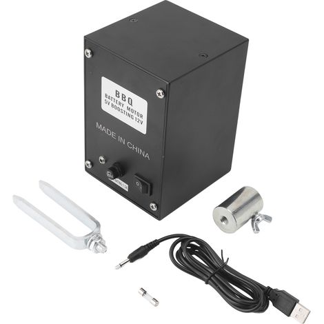 Moteur de barbecue rotisserie Aluminium Haute capacité 70kg Câble renforcé 1,5m Rotation lente 2tr/min Idéal pour grillade viande volaille extérieur (1/4)