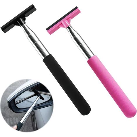 2 Pcs Raclette Vitre Voiture Télescopique, Raclettes télescopiques Essuie Glace de Rétroviseur pour Vitre Miroir Voiture, Rétroviseurs, Fenêtres (1/5)