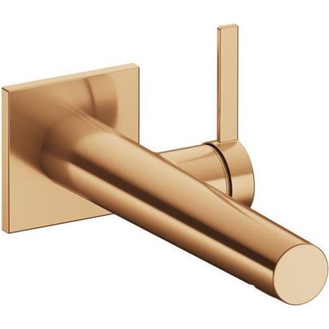 Rubinetto Keuco IXMO 59516, miscelatore monocomando per lavabo pronto per luso, 219 mm, da incasso, rosone quadrato, colorazione: bronzo spazzolato - 59516031102