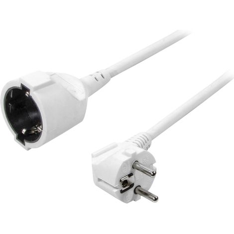 Cable de extensión con conexión a tierra Blanco 3m