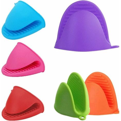 6-teiliges Set hitzebeständiger Silikon-Ofenhandschuhe, hitzebeständiger Topflappen, Mini-Ofenhandschuhe, Kochhandschuhe für den Backofen, hitzebeständige Küchenlösung (1/5)